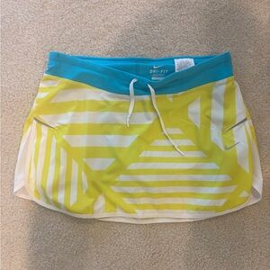 Nike Teal & Yellow Dri-FIT Athletic Skort